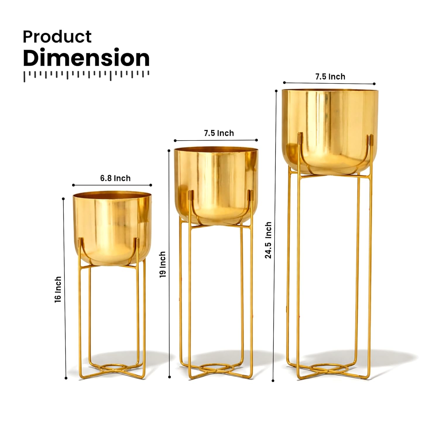 Urban Plant Elevé Metal Planter with Stand Set