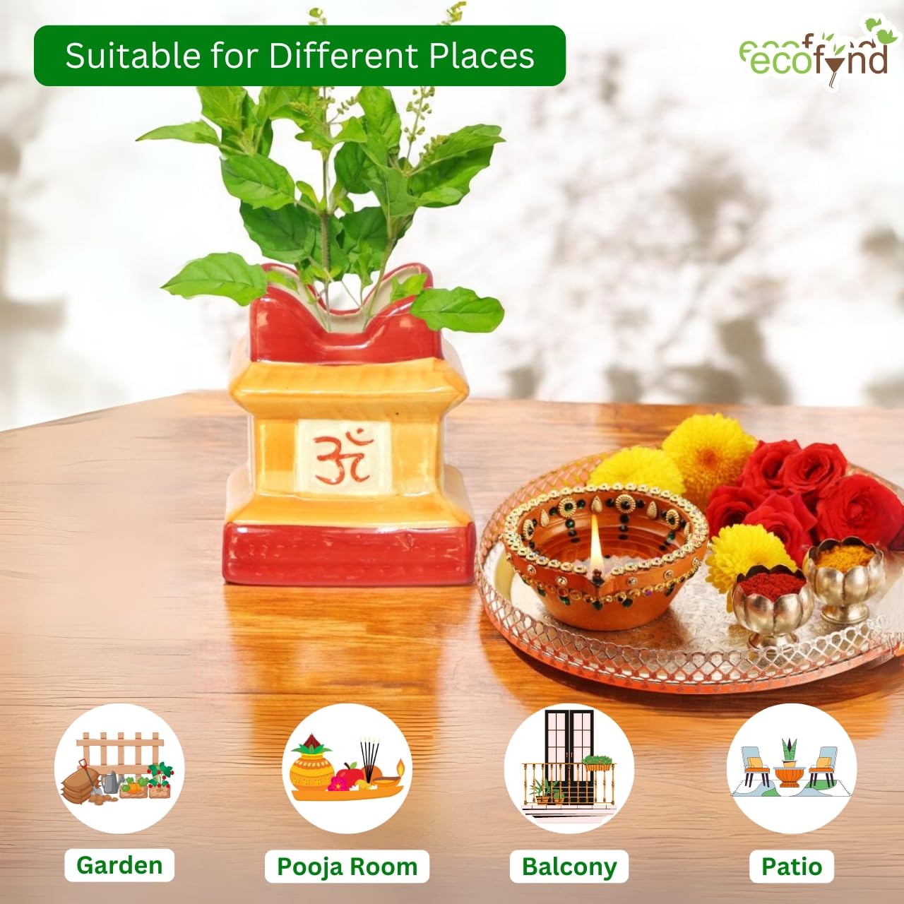 Tulsi Ceramic Plant Pots