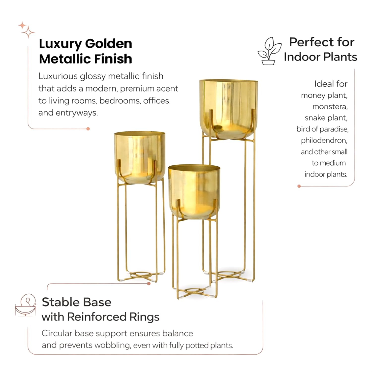 Urban Plant Elevé Metal Planter with Stand Set